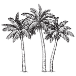 Highway 30A Florida Palm Trees Logo