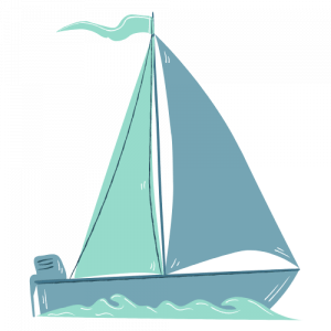 Sail boat graphic