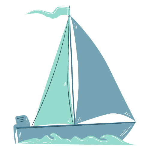 Sail boat graphic