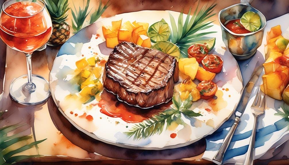 delicious steak dishes served