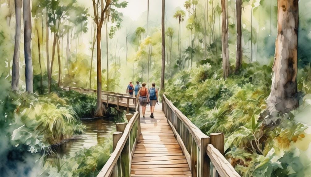 hiking in watercolor paradise