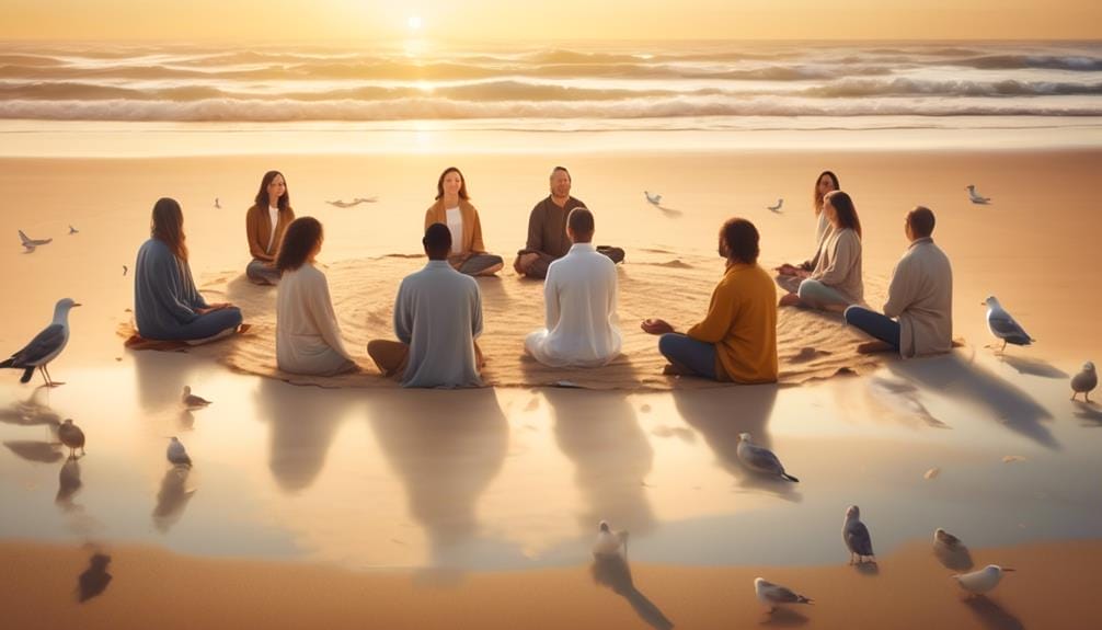 meditation by the ocean