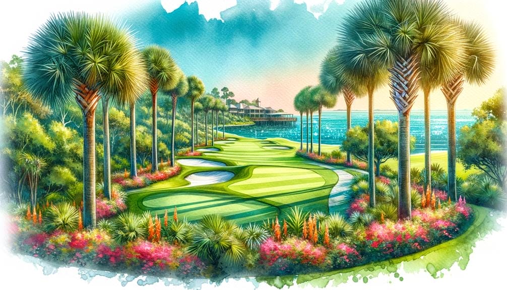 picturesque golf courses in watercolor florida