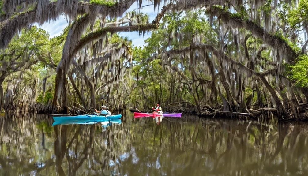 scenic boat tour in choctawhatchee river