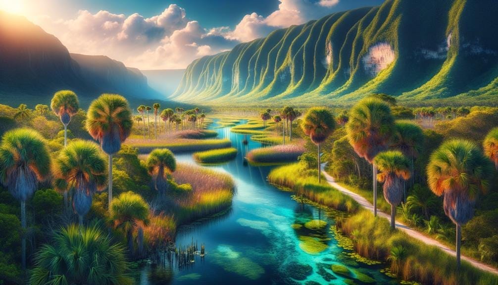 scenic hikes in watercolor