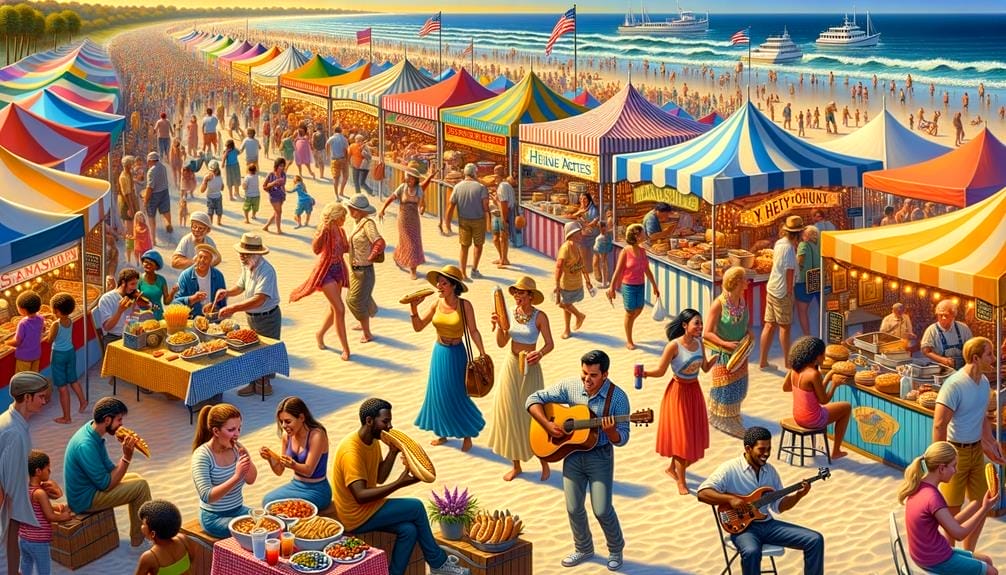 vibrant beachside festivities