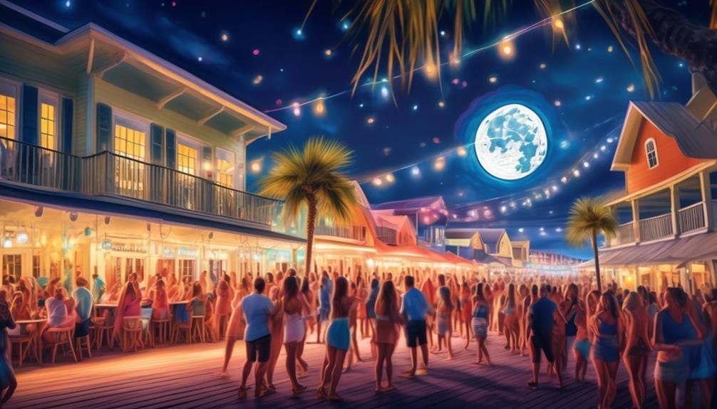 vibrant entertainment scene in seaside