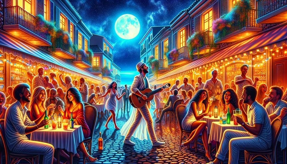 vibrant nightlife in rosemary beach