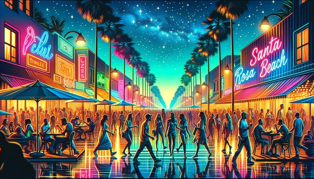 vibrant nightlife in santa rosa beach